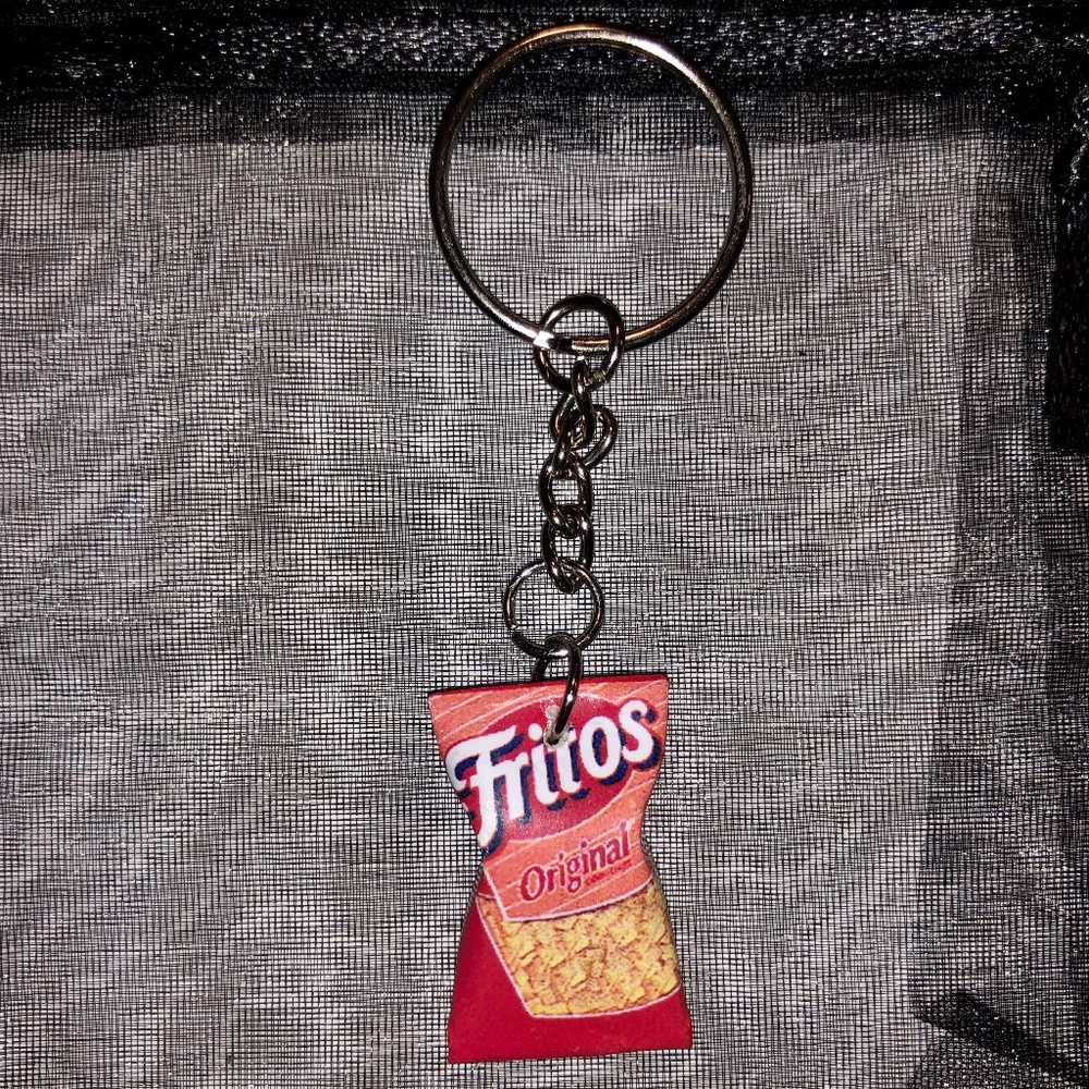 Handmade Tiny Food Fritos Chips Keychain New